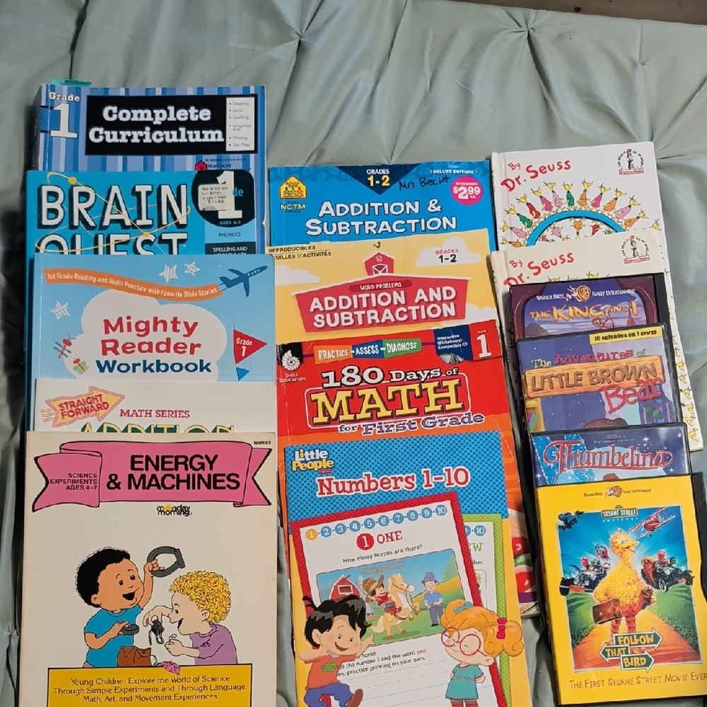 Humongous 15 Educational Book DVD Learning Bundle With Dr Seuss Books